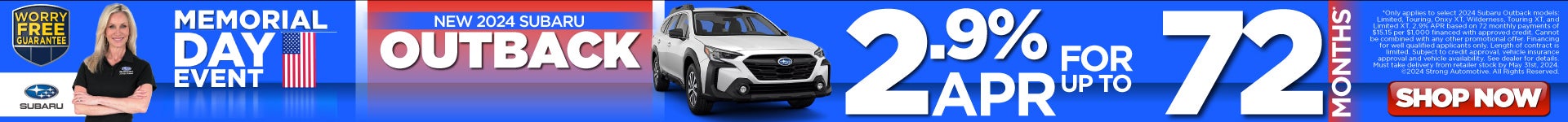 New 2024 Subaru Outback | 2.9% APR for up to 72 months*