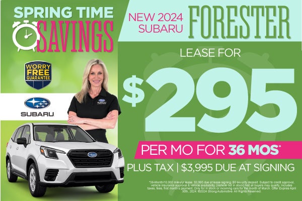 new 2024 Subaru Forester lease for $295