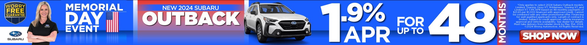 New 2024 Subaru Outback | 1.9% APR for up to 48 months*