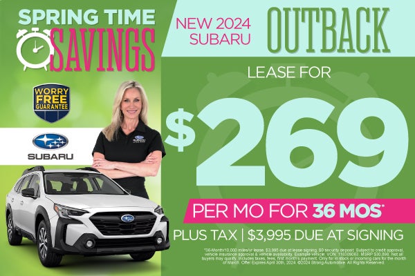 new 2024 Outback Lease for $269