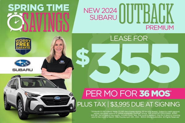 new 2024 Outback lease for $355