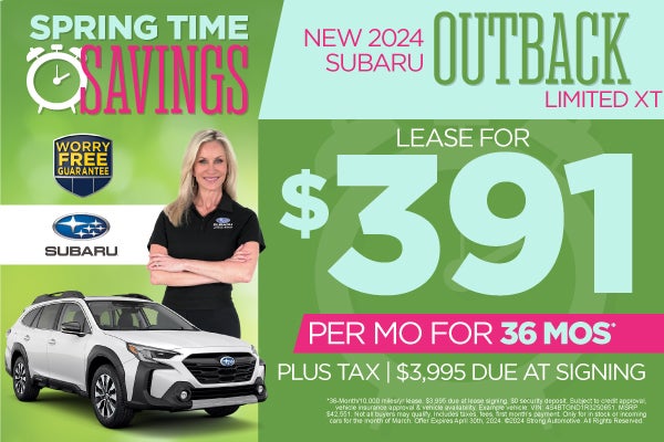 new 2024 Outback lease for $391